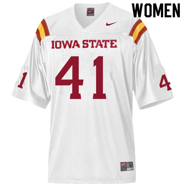 Iowa State Cyclones Women's #41 Koby Hathcock Nike NCAA Authentic White College Stitched Football Jersey YI42F51OB